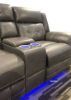 Picture of COBALT Manual/Power Reclining Sectional Sofa with LED Lights (Black)