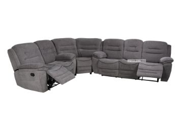 Picture of NAPOLI Manual Recliner Corner Sofa (Grey)