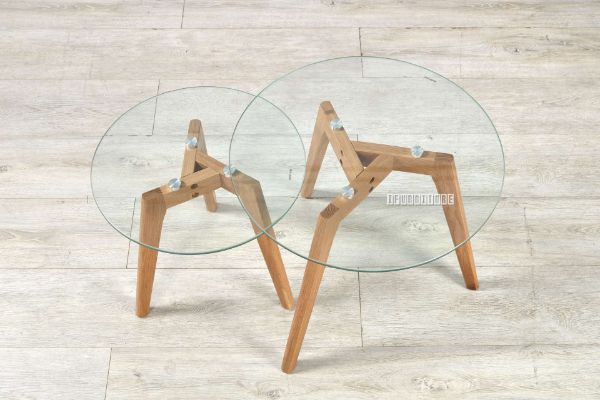 Picture of PARIS 1+1 Side Table Set*Solid Oak Legs