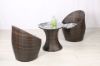 Picture of BIRDNEST Rattan Outdoor 3PC Table Set *Dark Brown