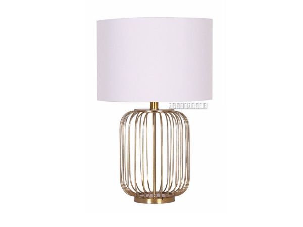 Picture of ML93541 Metal and Linen Table Lamp *Copper