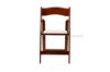 Picture of RETREAT Foldable Dining Chair - Dark Brown Chair with Black PU Seat