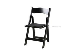Picture of RETREAT Foldable Dining Chair - Black Chair with Black PU Seat