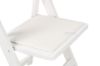 Picture of RETREAT Foldable Dining Chair - White Chair with White PU Seat