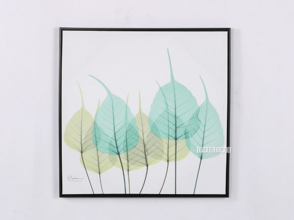Picture of Green Leaves 60x60 Canvas Framed Print