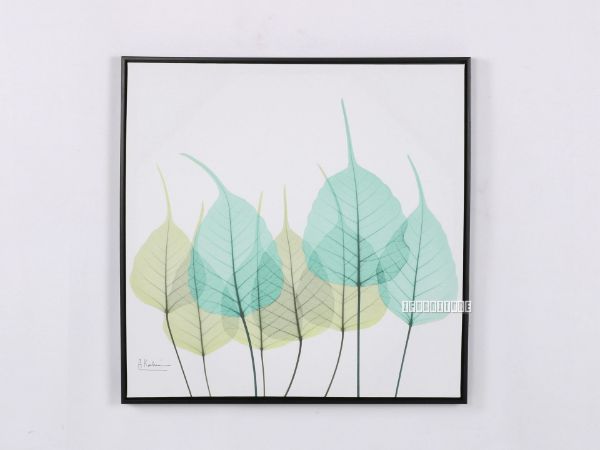 Picture of Green Leaves 40x40 Canvas Framed Print