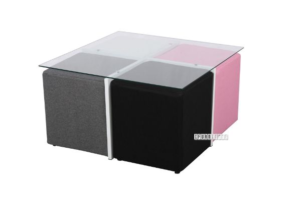 Picture of Cube Coffee Table with 4 Stools