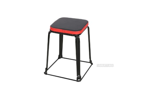 Picture of Mills Small Stool *Black/Red