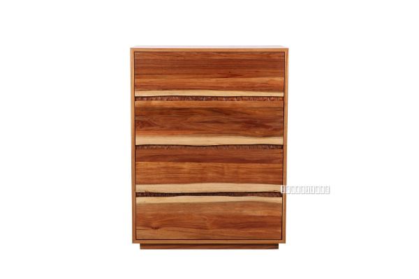 Picture of BRISBANE Australian Blackwood 4-Drawer Tallboy (Live Edge)