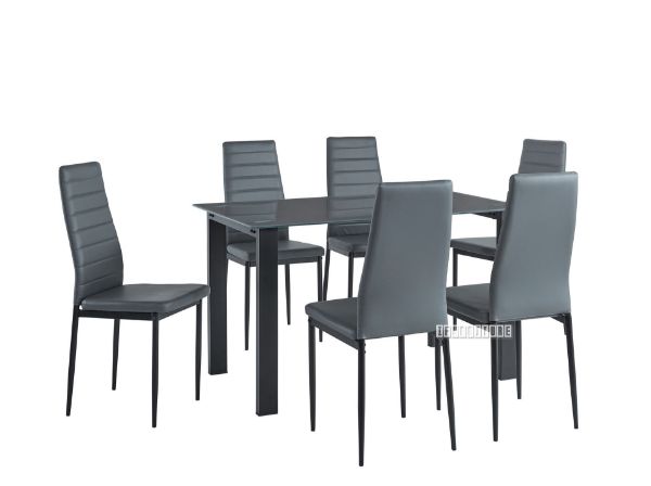 Picture of LENSKY 7PC DINING SET * BLACK