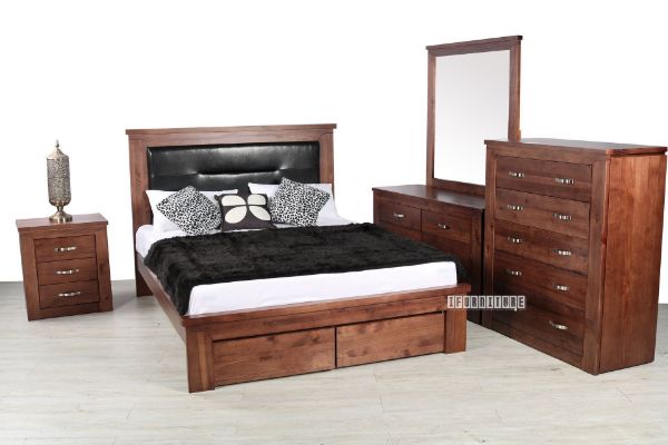 Picture of Serena 4pc & 6pc Bedroom Combo in Queen/Super King Size *Solid NZ Pine