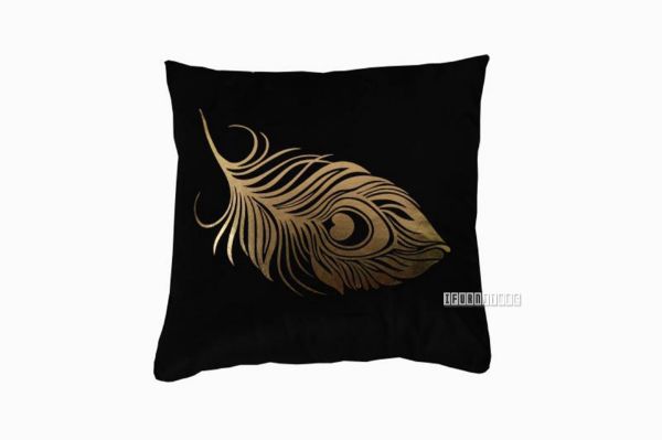 Picture of Jenny Pillow/Cushion * Golden Feather/Black