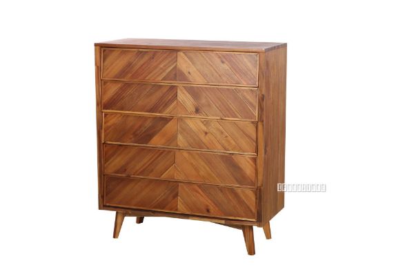 Picture of Clarens 5drw Tallboy  *Solid Acacia