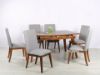 Picture of TAPPER 163 7PC Dining Set  *LIGHT GREY