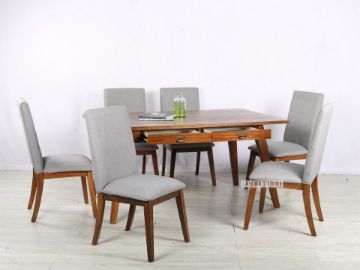Picture of TAPPER 163 7PC Dining Set  *LIGHT GREY