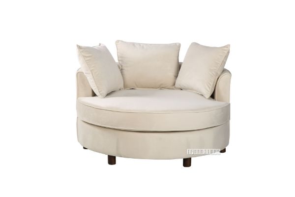 Picture of ASHTON Round Sofa/ Nest Chari in beige Fabric