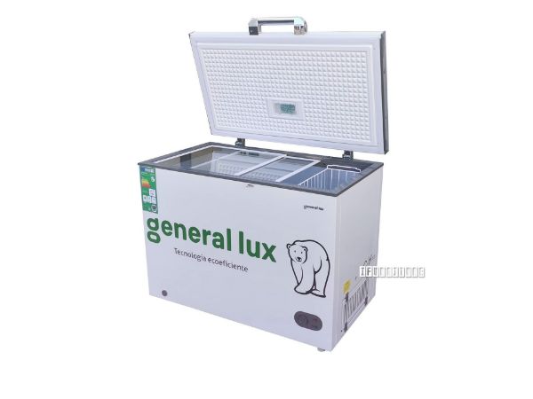 Picture of GENERAL LUX 285L CHEST FREEZER WITH LED LIGHT, GLASS SHELF & LOCK GLUX - 310F