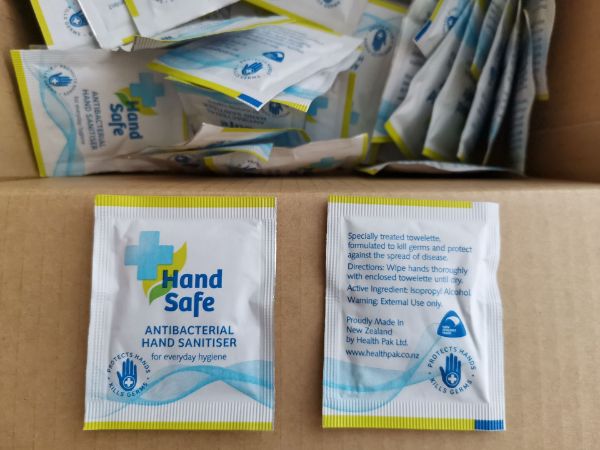 Picture of Healthpak hand sanitiser Hand safe Wipes 100/Ctn