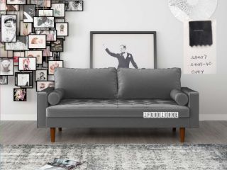 Picture of Faversham 3 Seat Sofa* Grey Velvet