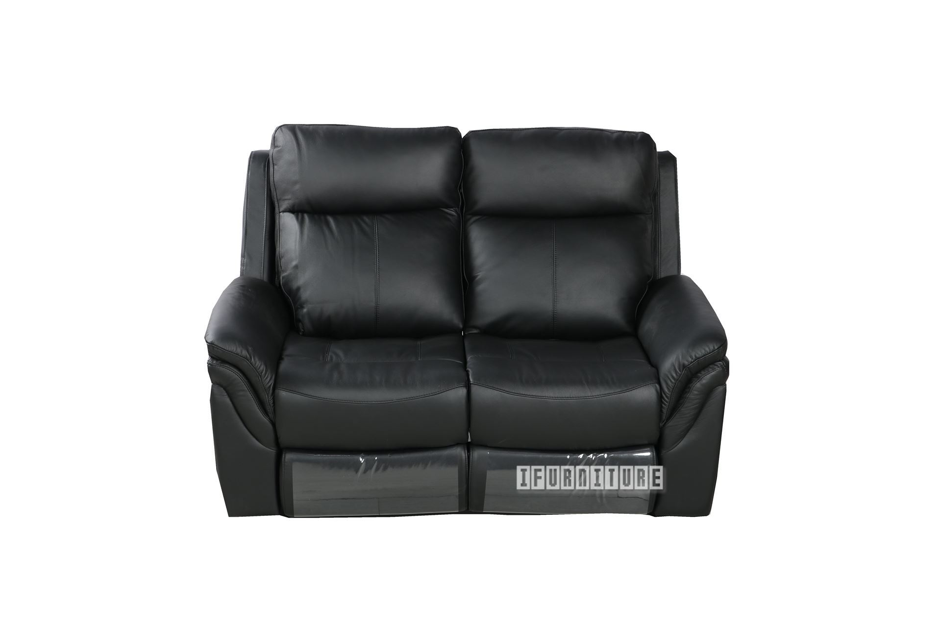 Breville Reclining Genuine Leather Sofa *black