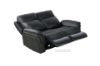 Picture of Breville Reclining Genuine Leather Sofa *black