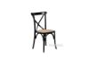 Picture of ALBION Solid Beech Cross Back Dining Chair with Rattan Seat (Black)