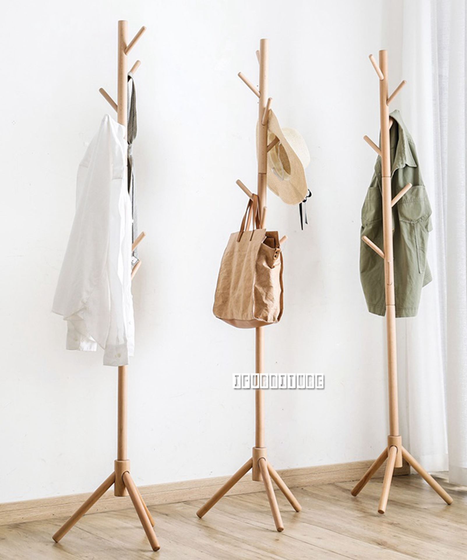 Berkely Solid Beech Coat Rack