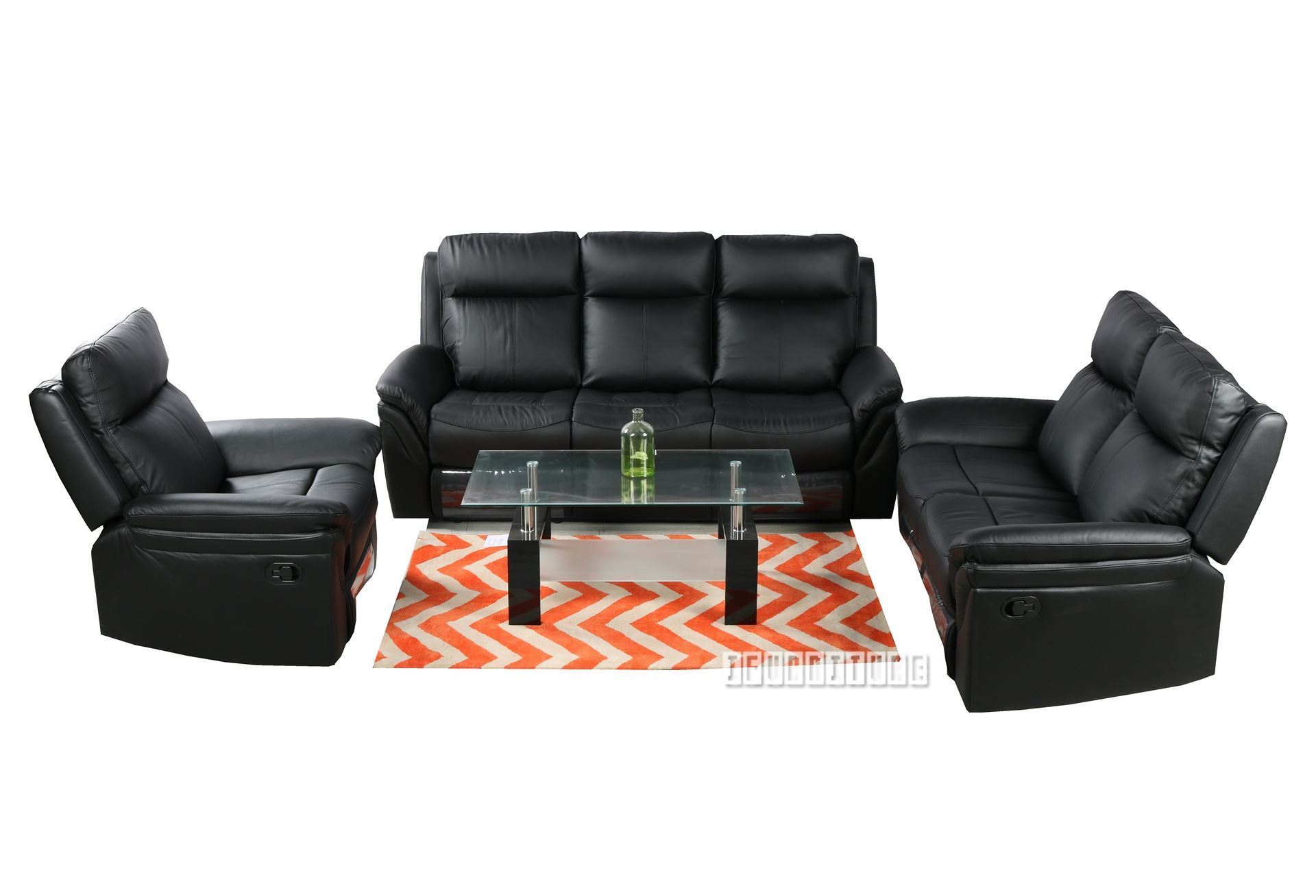 gear charcoal leather reclining sofa
