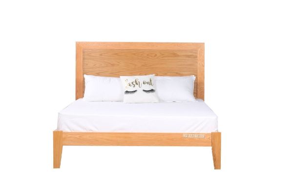 Picture of STOCKHOLM Solid Oak Bed Frame in Queen Size (Light Oak)