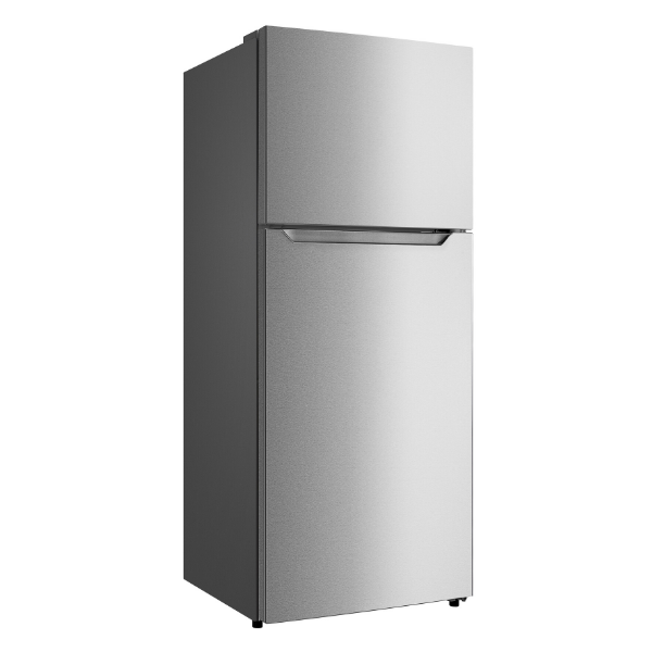Midea 454L Top Mount Fridge Freezer Stainless Steel
