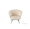 Picture of EVELYN Curved Flared Accent Velvet Chair (Beige)
