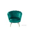 Picture of EVELYN Curved Flared Accent Velvet Chair (Green)