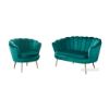 Picture of EVELYN Curved Flared Accent Velvet Chair (Green)