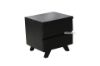 Picture of STOCKHOLM 2-Drawer Bedside Table Solid Oak (Black)