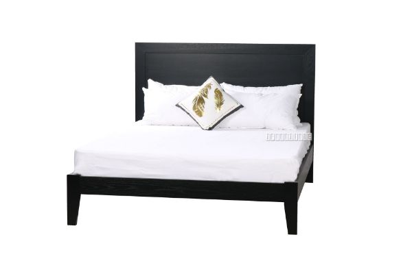 Picture of STOCKHOLM Solid Oak Bed Frame in Queen Size (Black)