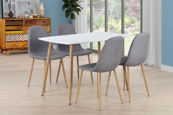 Picture of OSLO 5PC Dining Set (Dark Grey Chairs)