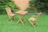 Picture of BALI Solid Teak Wood 3PC Outdoor Dining Set (60 Square Table)