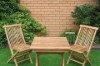Picture of BALI Solid Teak Wood 3PC Outdoor Dining Set (60 Square Table)