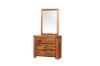 Picture of PHILIPPE 4-Drawer Dressing Table with Mirror (Rustic Java Colour)