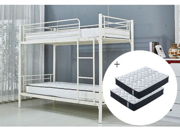 Picture of STELLA Steel Single-Single Bunk Bed Frame with Support Plus Mattress Combo