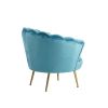 Picture of EVELYN Curved Flared Accent Velvet Chair (Blue)
