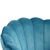 Picture of EVELYN Curved Flared Accent Velvet Chair (Blue)