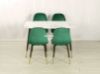 Picture of BIJOK 120 5PC Dining Set (White Marble Finishing) - Green Chairs