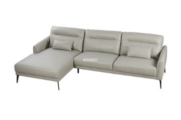 Picture of DREAMDOM 100% Genuine Leather Sectional Sofa - Chaise Facing Left