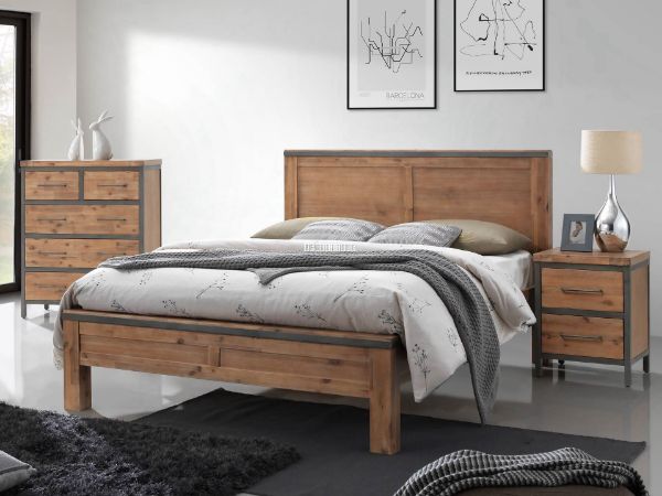 Picture of KANSAS Bed Frame in Queen/Super King Size (Acacia Wood)