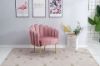 Picture of Liston CURVED FLARED ACCENT CHAIR* PINK  VELVET