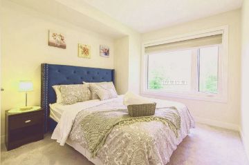 Picture of ELY Velvet Bed Frame (Blue) - Queen