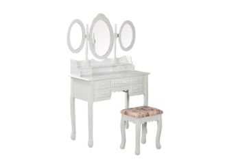 Picture of OTEGA Dressing Table with Stool *White
