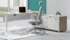 Picture of UP1 Executive L-Shape Height Adjustable Standing Desk System (Oak Top)