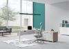 Picture of UP1 Executive L-Shape Height Adjustable Standing Desk System (Oak Top)